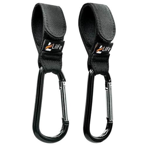 2 Pcs Black Baby Stroller Hooks by LilFe