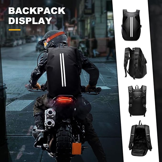 Motorcycle Helmet Backpack, Waterproof Riding Backpacks - Image 8
