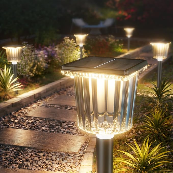 Upgraded Solar Lights Outdoor Waterproof 6 Pack, Adjustable Warm&Cool White by Professionalproductionofsolarlightsoutdoor%EF%BC%9A%EF%BC%89
