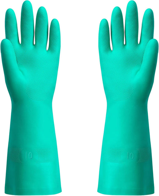 ThxToms Chemical Resistant Nitrile Gloves,Resist Household Acid, Alkali, Solvent and Oil, Latex Rubber Free, 1 Pair Extra Large