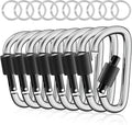 sprookber 3" Locking Carabiners | Keychain Carbineers D Ring Key Clip Spring by Sprookber