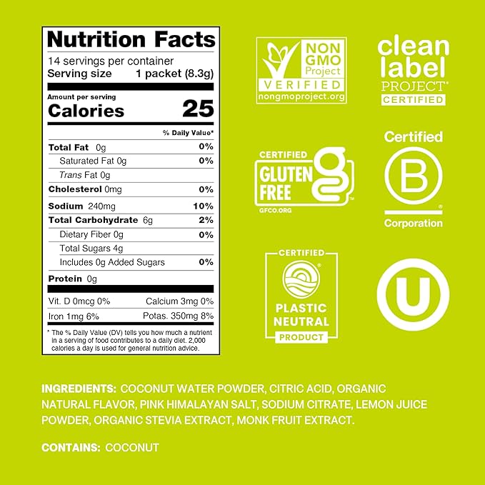 Cure Hydration | Plant-Based Electrolyte Drink Mix | No Added Sugar | FSA-HSA | - Image 2