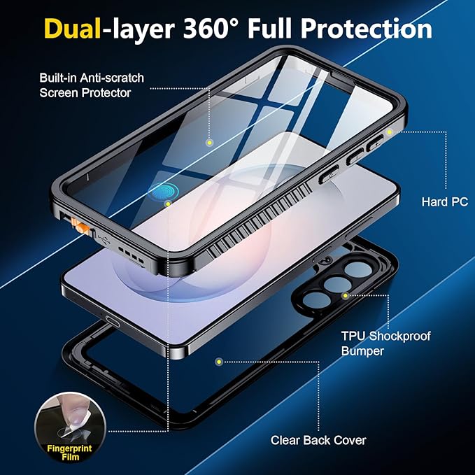 SPIDERCASE Designed for Samsung Galaxy S26 Case Waterproof, Built-in Screen & - Image 7