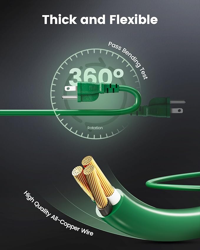 SURAIELEC 2 Pack 25 FT Outdoor Extension Cord - Image 6