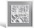 O3 Design Studio Washington D.C. Cut Map Framed, 9x9 inches, Paper Cutting Art by O3DESIGNSTUDIO