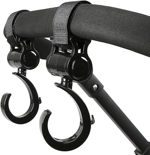 2 Pcs Walker Hook Hanging Multipurpose 360° Rotation Stroller Clip Diaper Bag by Yaiitan