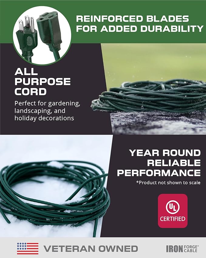 Iron Forge Cable Weatherproof 25 Ft Outdoor Extension Cord - Image 7