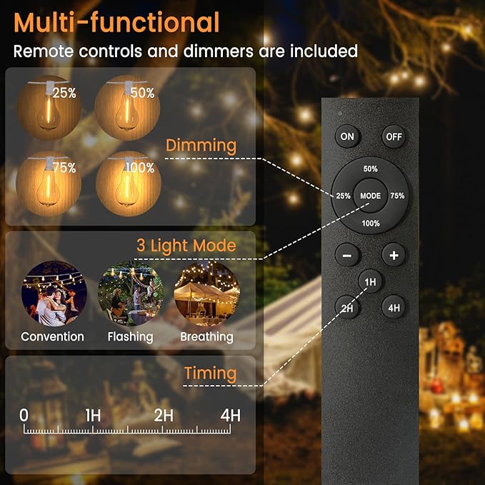 String Lights, 100FT Patio Lights - Image 2