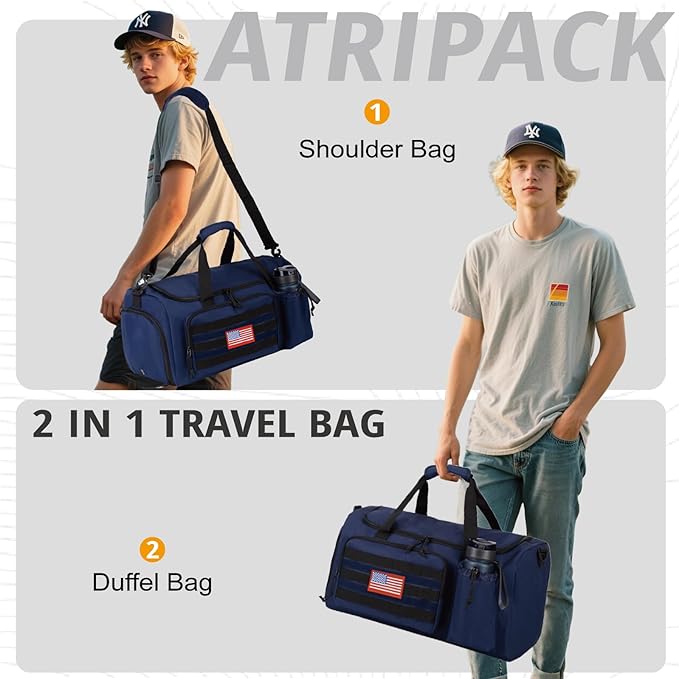 Tactical Gym Bag for Men, 40L Large Capacity Duffle Bags - Image 5