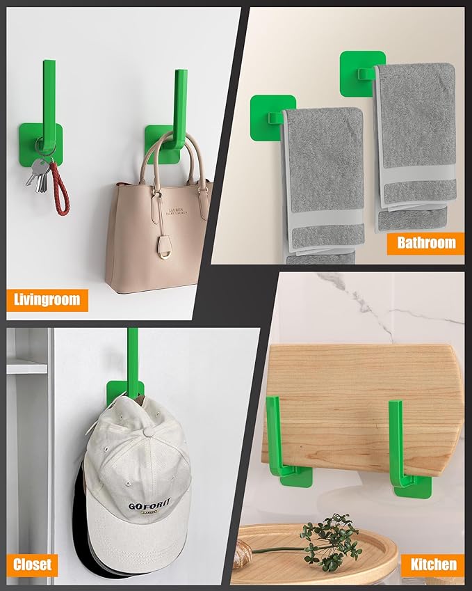 Multi-Purpose Hat Organizer, Strong Adhesive Hat Hooks - Image 4