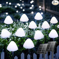 OZS 2PK 32LED 55FT Mushroom Solar Garden Lights Outdoor, Solar String Lights by OZS