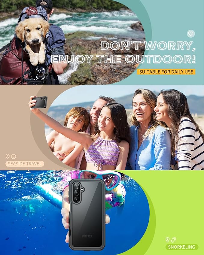 Lanhiem for Samsung Galaxy A26 Phone Case, IP68 Waterproof Dustproof, Built-in - Image 7