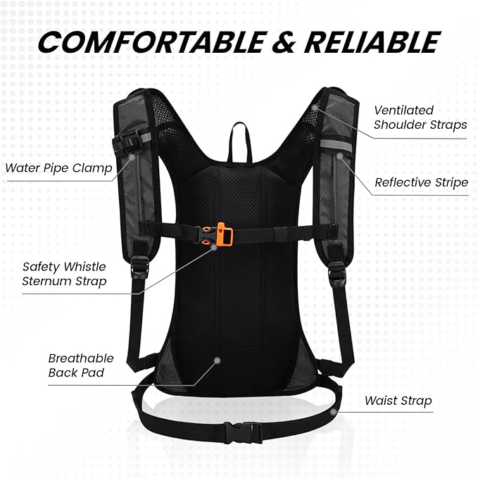 Nepest Hydration Pack Backpack for Women & Men, Lightweight Water Backpack - Image 3