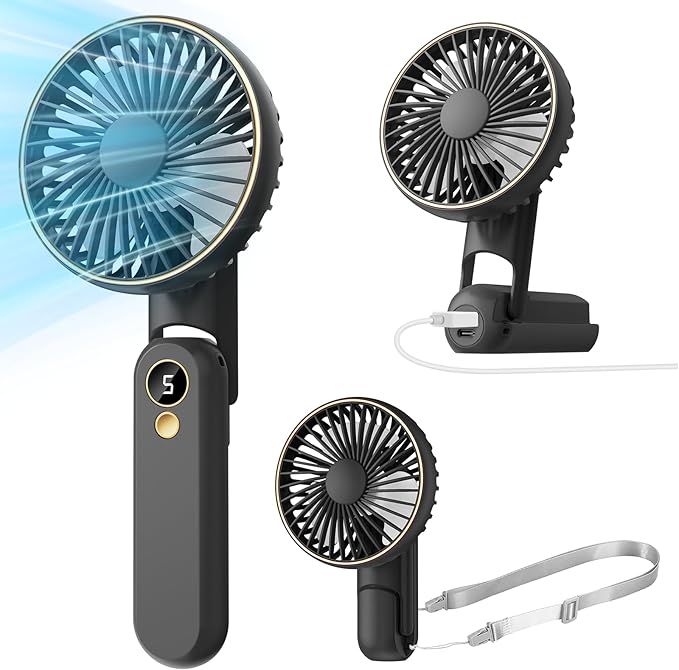 Portable Handheld Fan, 180° Foldable Personal Fans, USB Rechargeable Mini Hand by Unknown