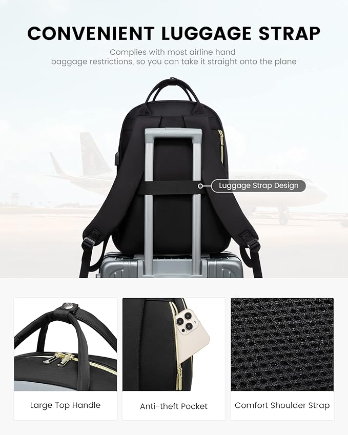 LOVEVOOK Laptop Backpack, High-Strength Tear-Resistant and Waterproof Oxford - Image 4