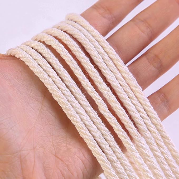 Macrame Cord 3mm x 220Yards 100% Natural Cotton Macrame Rope Cotton Cord - Image 2