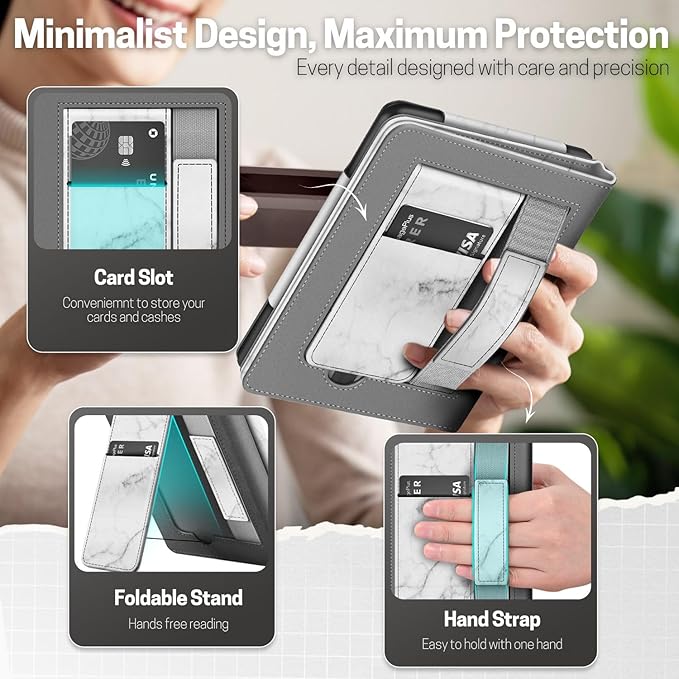 TNP Stand Case with Strap for Kindle Paperwhite 12th Gen 2024 / Kindle - Image 3