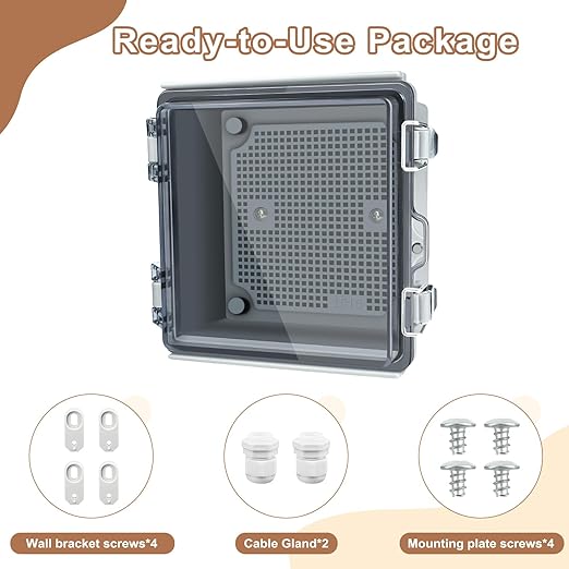Nineleaf IP67 Waterproof Electrical Junction Box, 5.9"x5.9"x3.5" ABS Plastic - Image 6