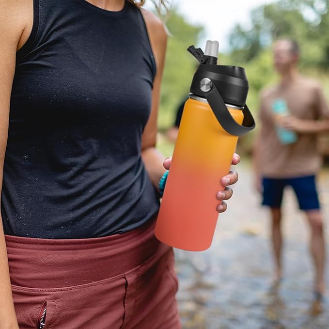 Fijinhom 24oz Insulated Stainless Steel Water Bottle, Wide Mouth Double Wall - Image 6