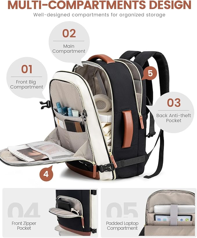LOVEVOOK Carry On Travel Backpack - Image 4