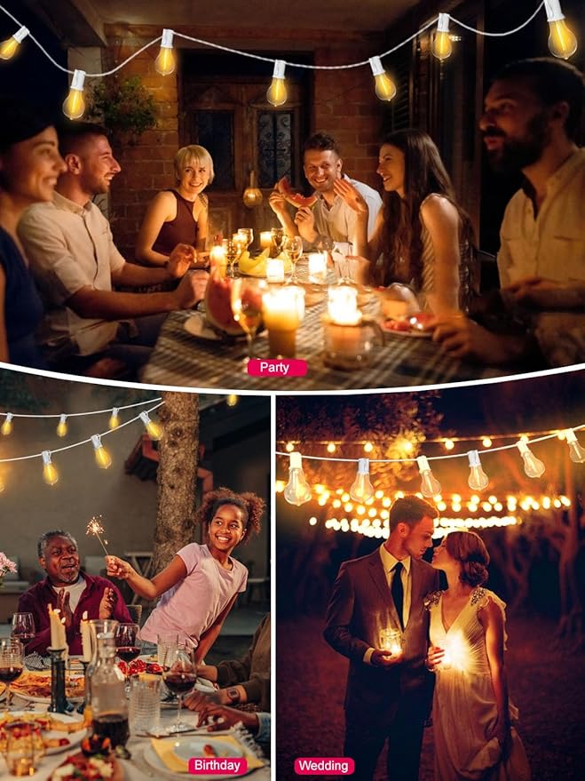 DAMAING Outdoor String Lights 120FT Waterproof Patio Lights - Image 5