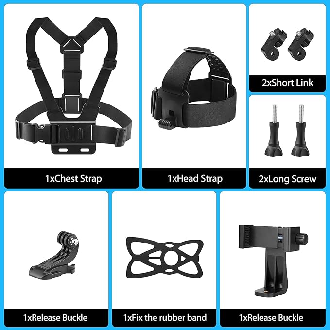 Chest Harness Head Strap Cell Phone Clip Kit - Image 8