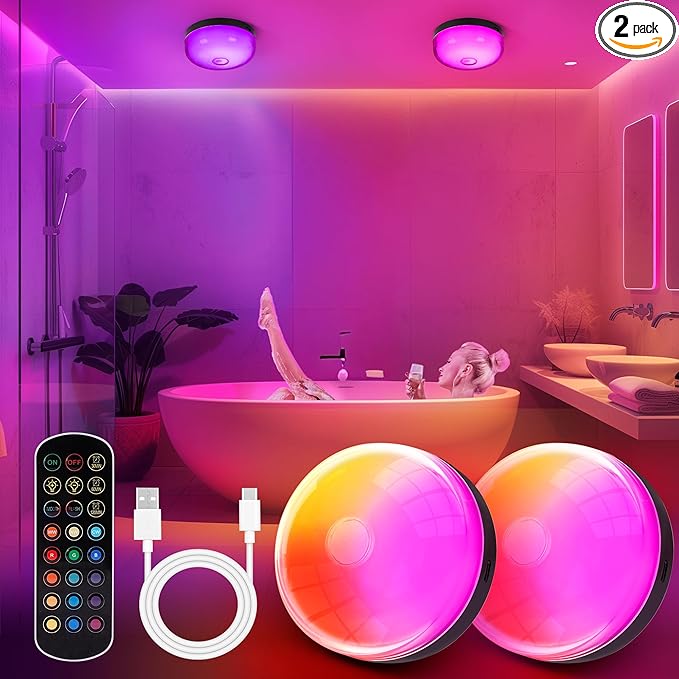 2-Pack Waterproof Shower Lights by Unknown