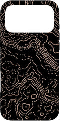 Topography Black & Brown Abstract Pattern Topographic Map Case by Unknown
