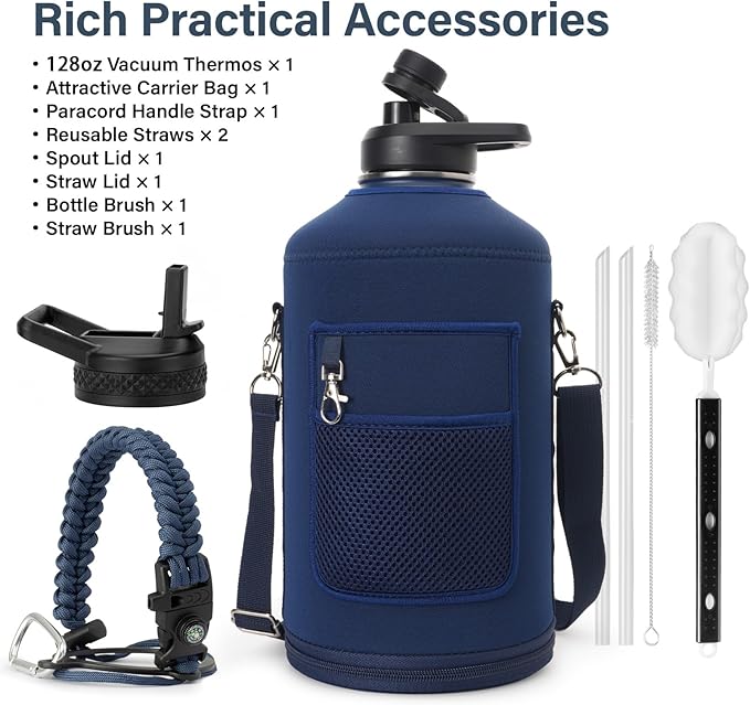 DYSANKY 1 Gallon Water Bottle Insulated | Thickened Stainless Steel Vacuum - Image 2