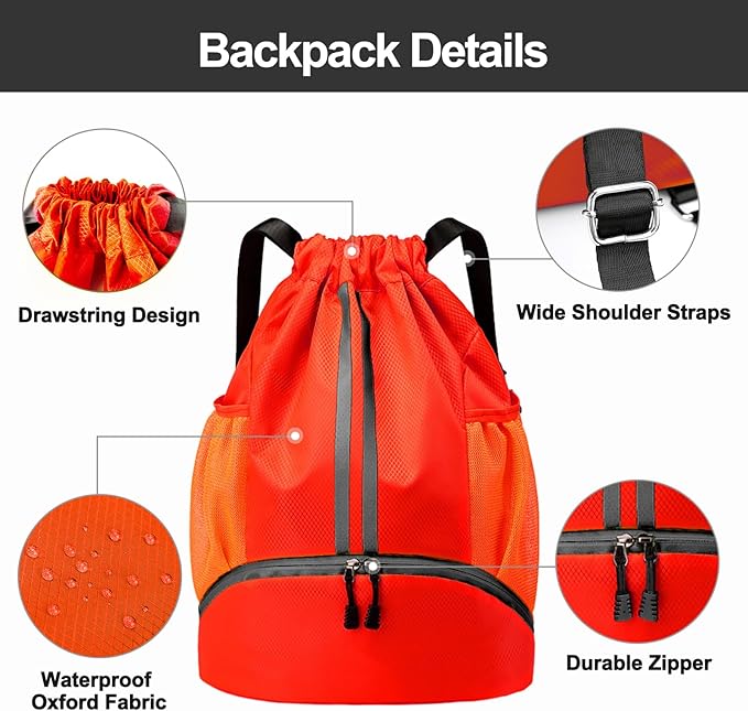 Hoedia Sports Drawstring Backpack - Image 5