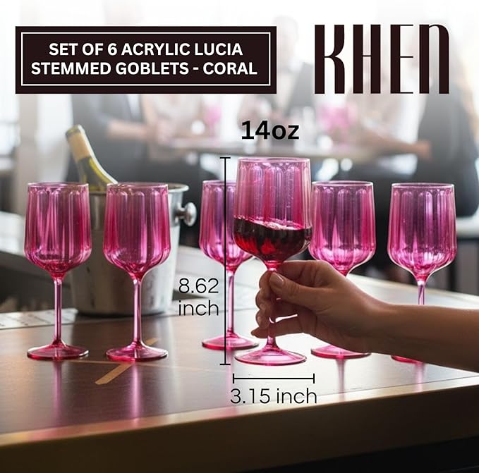 Khen Acrylic Lucia Stemmed Goblets - Image 2