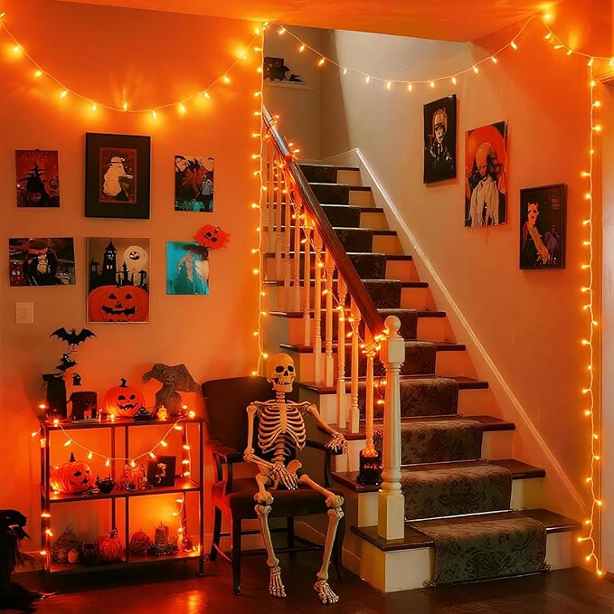 JMEXSUSS 150 LED Orange Halloween Lights Indoor Outdoor, Connectable Christmas - Image 4