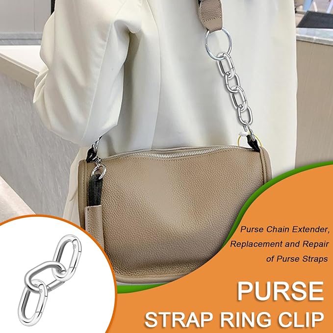 10Pack 3/4 Inch Small Oval Carabiner, Metal Spring Tiny Carabiner Clips - Image 5