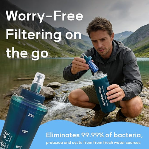 1L Soft Flask Water Bottle, Foldable Water Bottle - Image 2