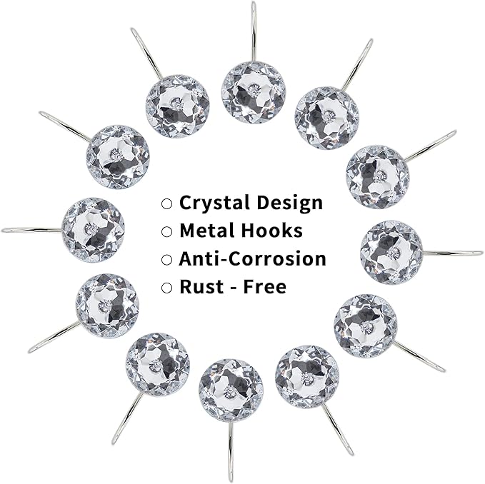 MitoVilla Silver Shower Curtain Hooks Rings, Rust Proof Shower Rings - Image 4