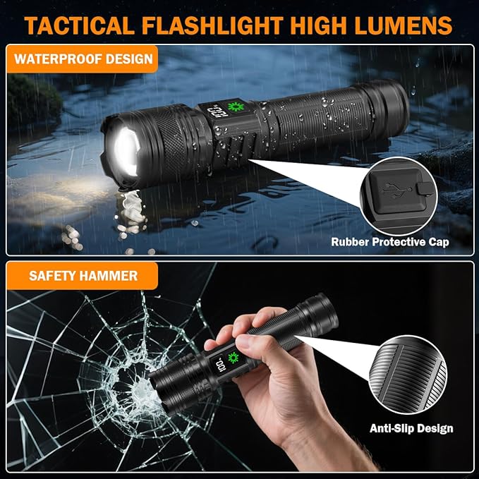 6Pack Rechargeable Flashlights High Lumens, LED Flashlight Rechargeable - Image 6