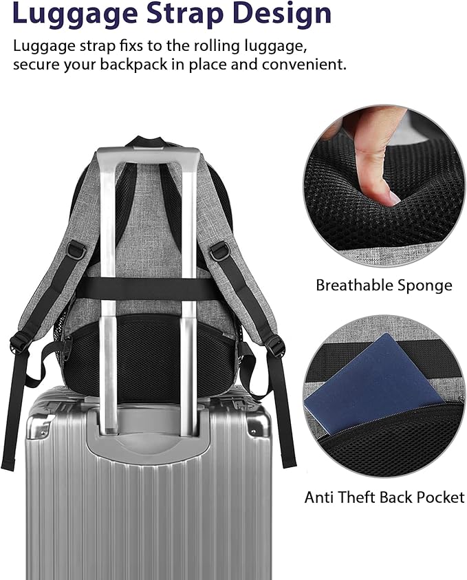 MATEIN Laptop Backpack 15.6 Inch, 20 L Personal Item Bag Airport Approved - Image 3