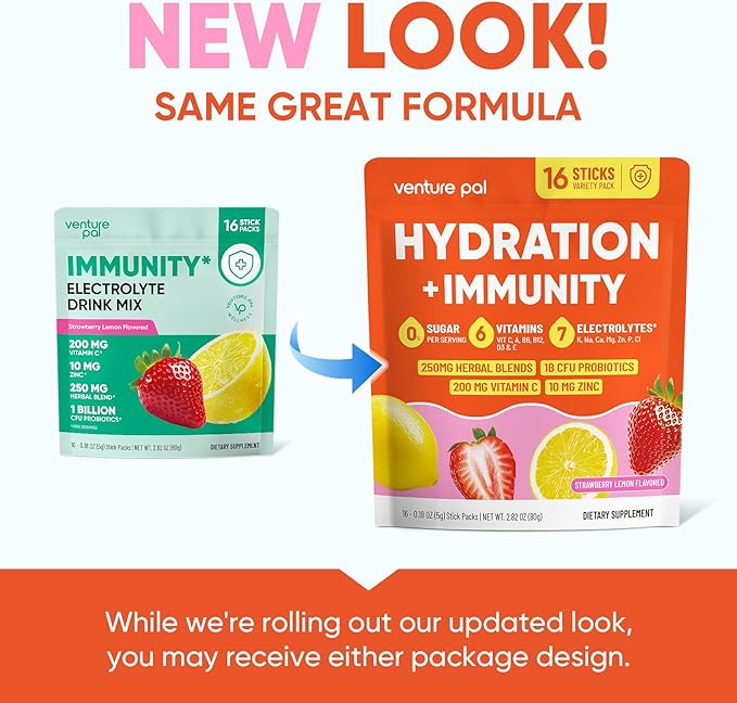 Venture Pal 2-in-1 Hydration + Immune Electrolytes Powder Packets - Image 9
