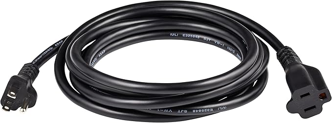 Amazon Basics Extension Cord, 10 Ft, 3 Prong Outlet Extender, 13 Amps - Image 2