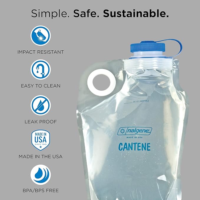 Nalgene 96-Ounce Wide Mouth Canteen Water Bottle - Image 2