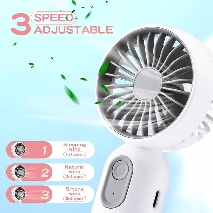 Rossesay 6 Pcs Mini Portable Fan Bulk Cute Handheld Lightweight Small Little - Image 4