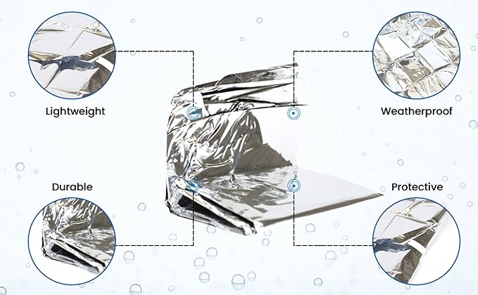 Primacare CB-6835-CS Pack of 12 Sterile Foil Baby Bunting Blankets - Image 6