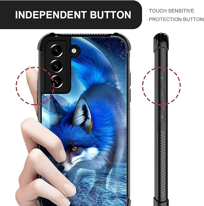 for Samsung Galaxy S21 Plus Case, Snowy Mountain Fox Lake Pattern Graphic - Image 6