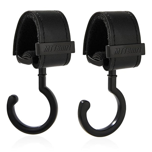 2 Pack Stroller Hooks, Strong Synthetic Leather Hook-and-Loop by MTTBmrt