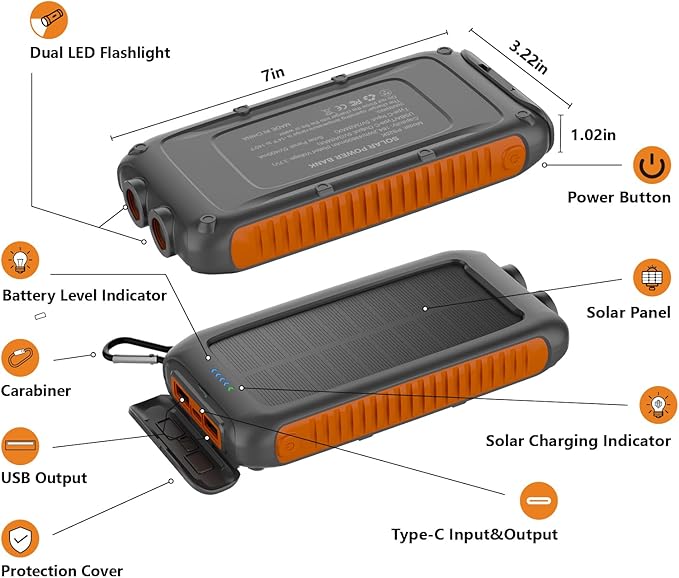 Solar Charger Power Bank 49800mAh Portable Solar Phone Charger - Image 9
