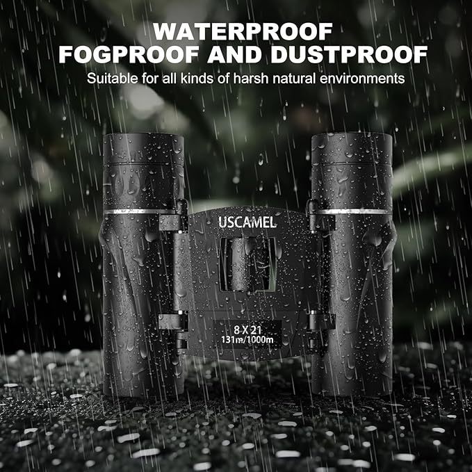 USCAMEL Binoculars for Adults and Kids 8×21 High Powered Compact Binoculars - Image 3