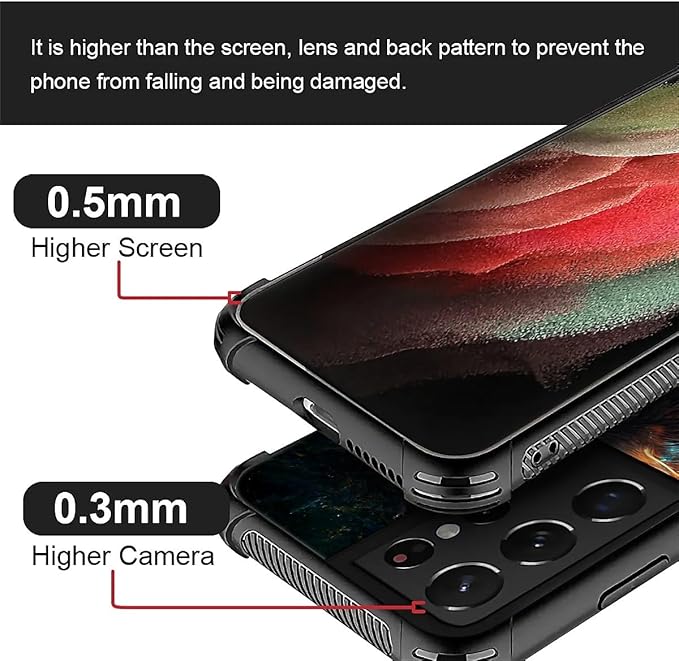 for Samsung Galaxy S21 Ultra Case, Star Cave Hungry Wolf Pattern Graphic Design - Image 5