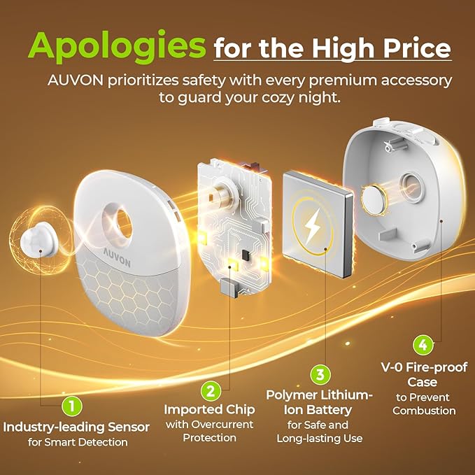 AUVON Rechargeable Battery Night Light, Mini - Image 6