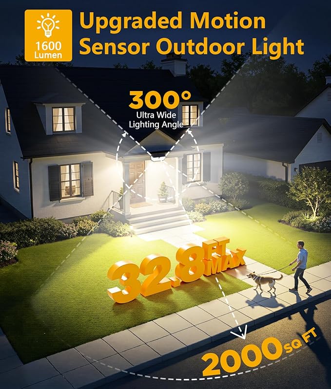 WdtPro Solar Lights Outdoor Waterproof, 300° Angle & 3 Lighting Modes Motion - Image 7