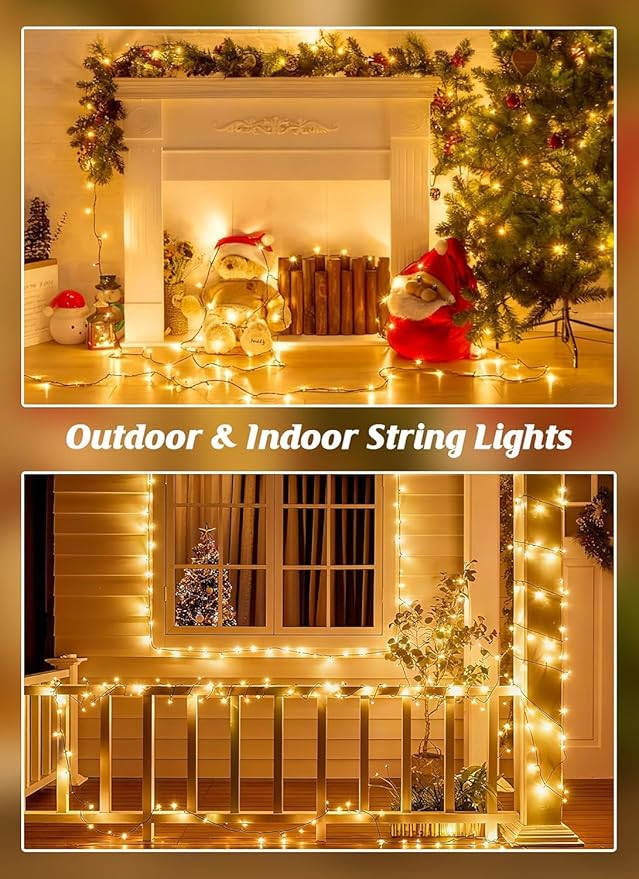Brightown Solar String Lights Outdoor, 4 Pack Total 160FT 400 LED Solar Powered - Image 8